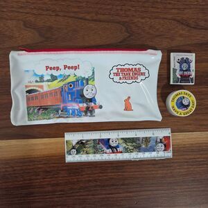 Vintage 1992 Thomas Tank Engine Train Pencil Case Eraser Ruler Pencil Sharpener